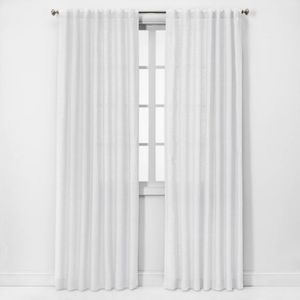Set of 2 Threshold White Curtain Panels